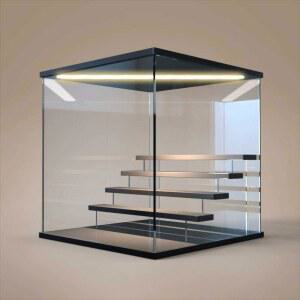 피규어 장식장 케이스 LED 아크릴 클레 운명탐지의 흰색 오토마타 보컬로이드 플레어 리타