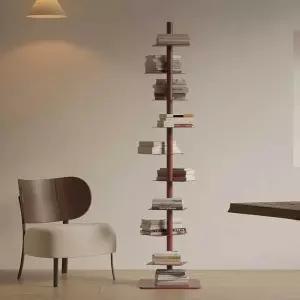 북타워 다층 선반？책장 수납 거실 인테리어 스탠딩 책꽂이 코너 책장