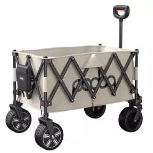 전동 캠핑웨건 트레일러 유모차 피크닉 구르마 캠핑 광폭타이어 야외 카트 가정용