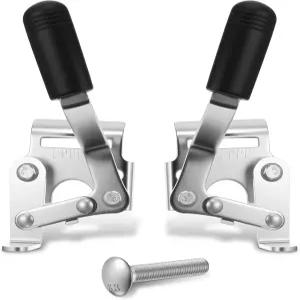 헤비 듀티 휠체어 브레이크 실버 휠 락 마운트 교체 의자 튜빙용 운송 구동 부품 사이드 온 범용 스타일1쌍