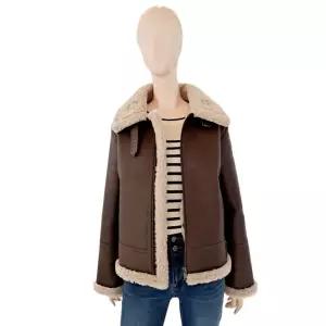 [롯데백화점]SOUP 플렛카라 페이크레더 무스탕 SBBMU81