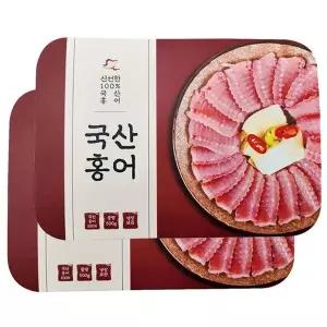 [NS홈쇼핑][백년수산] 국산 홍어 500g x 2팩 + 용기초장 2개+홍어뼈[35127390]
