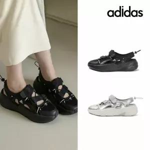 아디다스 샌들 오즈웨이브 여성 코어 블랙 실버 메탈릭/그레이 투 실버 메탈릭 2종택1