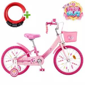 프린세스 캐치티니핑 어린이 자전거 18인치 하츄핑 2026년형 보조바퀴 네발자전거 / 번호키 포함