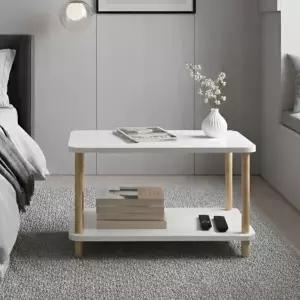 [하프클럽/]미니테이블 침실 거실 협탁 화이트우드 직사각형