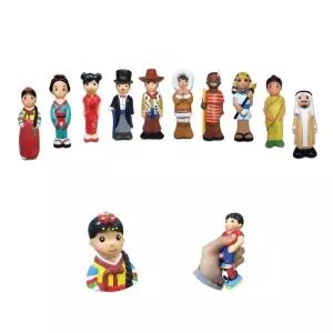 유치원 다문화교육 전통의상 소프트 인형 10p 교육용모형 눈손협응력UP 리얼리티