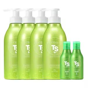 [티에스] TS 올리브 트리트먼트 500g 4개 + 프리미엄 TS 샴푸 100g 2개