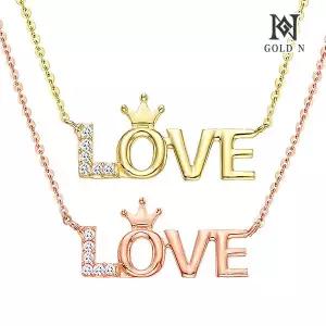 [골드앤] 18K 크라운러브 목걸이