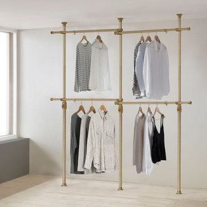 왕자 프리미엄 우드 4단 행거 수납 옷걸이 519