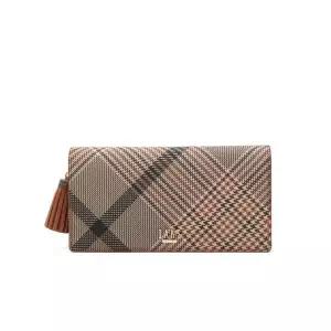 [롯데백화점]닥스 액세서리 브라운 태슬 체크패턴 장지갑 DCWA2F322W2