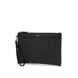 [롯데백화점]닥스 액세서리 [선물포장] 블랙 가죽 DD패턴 클러치백 DBBA2F467