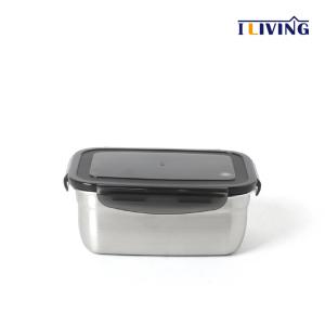 아이리빙 국산 스텐304 스텐 밀폐용기 직사각 4호(1100ml)ㅣ반찬통 김치통 보관용기 냉장고 냉동실 정리