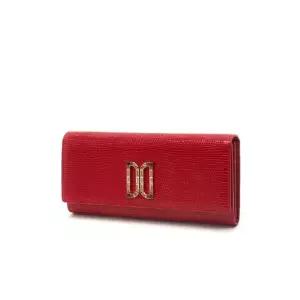 [롯데백화점]닥스 액세서리 [ALEXA]레드 가죽 스와르브스키 DD로고장식 장지갑 DCWA2F281R2