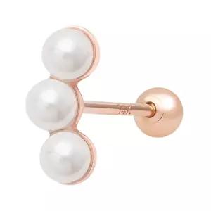 [미니아트]버블팝 14K 금침 로즈골드 데일리 진주 피어싱 / 이너컨츠 귓바퀴 트라거스 연골 아웃컨츠 귓볼