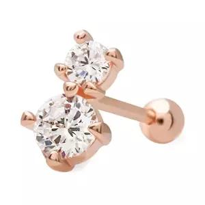 [미니아트]먼데이 14K 금침 큐빅 피어싱/ 이너컨츠 귓바퀴 트라거스 연골 아웃컨츠 귓볼 별존 피어싱