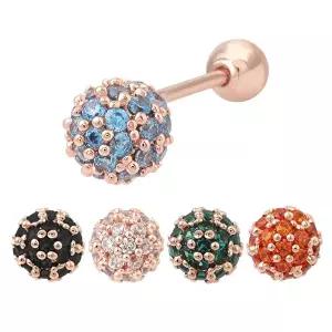 [미니아트]미러볼 14K 금침 큐빅볼 피어싱/ 이너컨츠 귓바퀴 트라거스 연골 아웃컨츠 귓볼 별존 피어싱