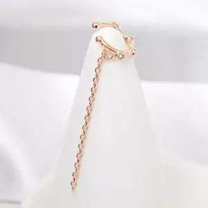[미니아트]14KGP 코미즈 귀찌 로즈골드 데일리 링 체인 이어커프