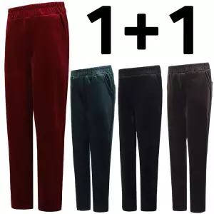 여자겨울바지 엄마 중년여성 편한 고무줄 코듀로이 기모 밴딩팬츠 스판 골덴