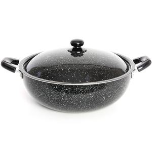 은항균 돌코팅 튀김솥(32cm) 마블코팅 튀김팬 양수 전골 볶음 궁중 냄비