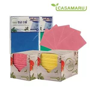 [까사마루][1+1세트] 특허받은 요술수세미 싹싹이(수세미 360매+무료체험 5매+항균행주 6매)