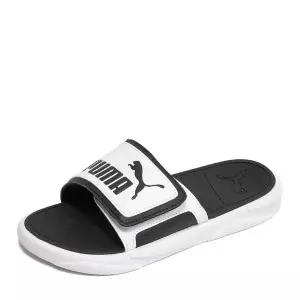 푸마 PUMA 로얄캣 컴포트 벨크로 벨크로 공용 사무실 스포츠 슬리퍼 화이트 372280-