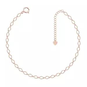 [미니아트]14K 금 마름모 체인 로즈골드 데일리 여자 팔찌