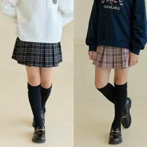 [보리보리/모데쯔]주니어 가을 스쿨 체크 스커트 속바지유 등교 10대 초등여아
