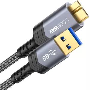 코드웨이 USB A to 마이크로B 외장하드 케이블 (0.3m/1m)