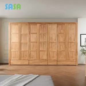 사사가구 넬라 고무나무원목 12자 장롱 옷장