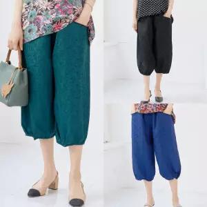 마미소 친환경섬유 인견 7부 바지 고쟁이 몸빼 항아리 엄마 할머니 빅사이즈 40 60 마담 중년 여성 옷