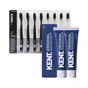 켄트 탄 초극세모 칫솔, 8개 + 오리지널 프레쉬 치약 120g, 2개