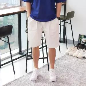 [우기브로]WNE 남자 빅사이즈 린넨 스판 원턱 반바지