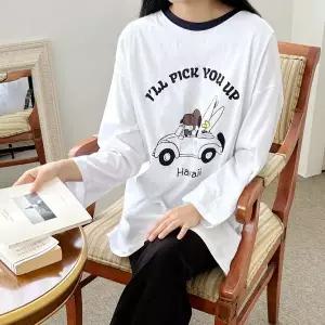 [보리보리/보리맘]픽업 스누피 긴팔 순면 수유티 가을 봄 수유복 수유티셔츠 ID842