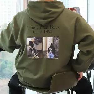 [우기브로]WBT 남자 빅사이즈 어반보이 포토 전사 후드티