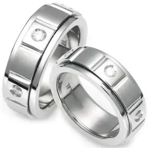 T-957 DIA CO 다이아몬드 티타늄 커플링 반지 이니셜무료 무료배송 맞춤제작 평생AS