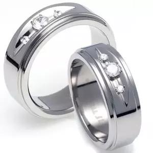 T-358 DIA CO 다이아몬드 티타늄 커플링 반지 이니셜무료 무료배송 맞춤제작 평생AS