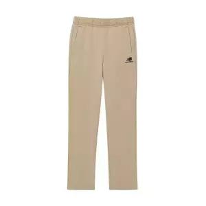 뉴발란스 에센셜 스몰로고 베이직 플리스 기모 오픈햄 팬츠 트레이닝 바지 베이지 NBMLDB1063-35