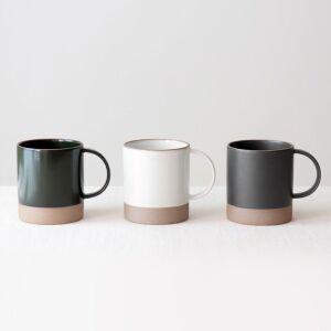 메온셀 [2P세트] 카모메키친 국내생산 카페 오릇 투톤 예쁜 머그컵 쇼트 380ml