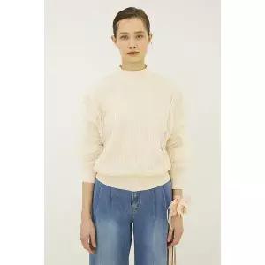 [LAFEL](천안아산점)라펠소로브 레이스 하이넥 탑(LNST123)