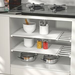 압축봉선반 길이조절 씽크대 냉장고위 압축 수납 선반