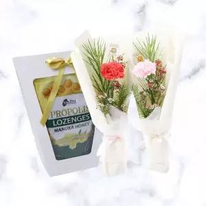 카네이션 핑크+프로폴리스 어버이날 스승의날 감사 존경 은혜 축하 생신 기념일 생일 선물 꽃배달