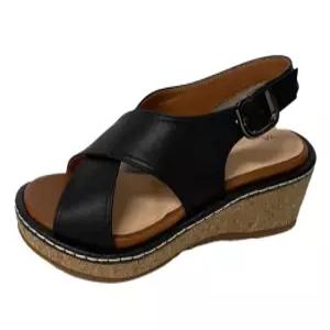 에스콰이아 여성 웨지 샌들 YADMSD625BK