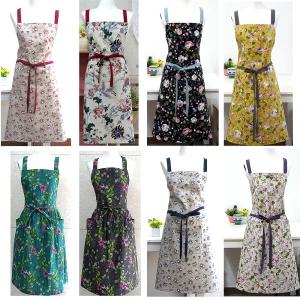 앞치마/예쁜 주름 카페 유치원 어린이집 원피스 린넨 앞치마/