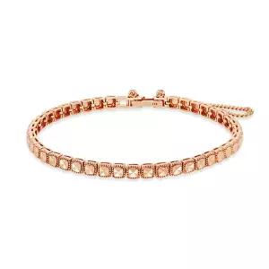 [비앤비골드] 14K 밀그레인 스퀘어볼 체인팔찌 NPB40204