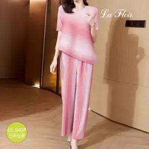 [GS단독-라플로아] 플리츠마그네틱블라우스+팬츠SET