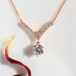 [샤밍주얼리]5부 다이아 목걸이 천연 GIA F Si2 V 브이 프로포즈 예물 데일리 결혼 웨딩 선물