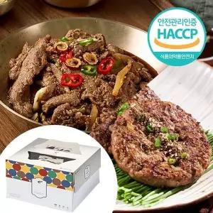 [웰굿]HACCP 순창 떡갈비 불고기 선물세트 2호(떡갈비6,불고기3)