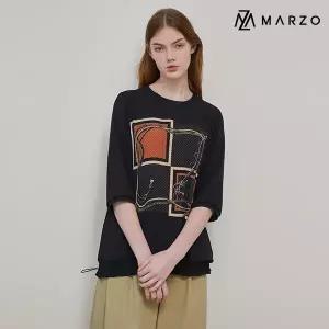 [마르조][마르조][1종]도비쉬폰 블라우스_블랙