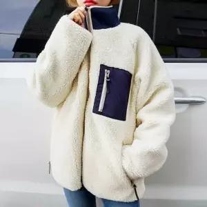 [하프클럽/]여자 학생 아우터 가을 겨울 점퍼 양면 후리스 코디