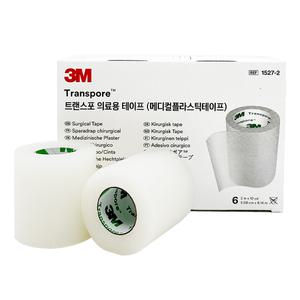 3M 트랜스포 의료용 테이프 PVC반창고 1527-2(6롤) 투명반창고